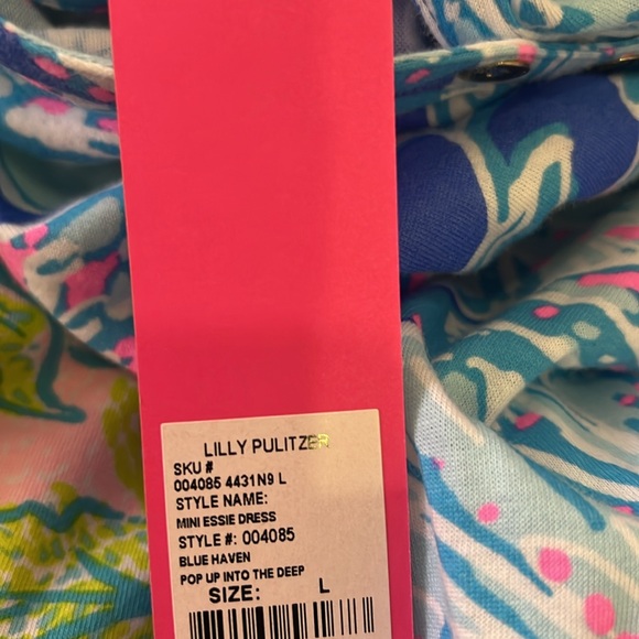 Lilly Pulitzer Mini Essie dress Blue Haven Into the Deep Size M (6-7) & L NWT - Picture 13 of 14